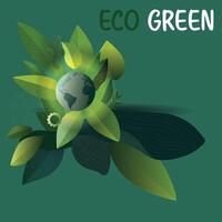 Creative Concept of World Environment Day On White Background. vector
