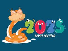Happy new year 2025 with business concept banner. Year number 2025 snake concept on blue background. vector
