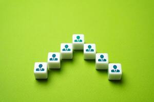 Businessmen and hierarchy. Team formation. Productivity and innovation. Cooperation and collaboration. photo