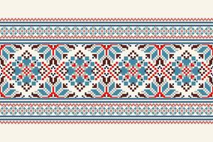 Geometric ethnic pattern on white background vector