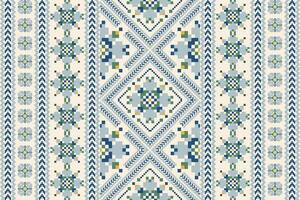 Geometric ethnic pattern on white background vector