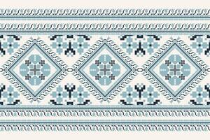 Geometric ethnic pattern on white background vector