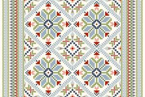 Square composition pattern on white background.geometric ethnic texture,fabric. vector