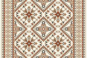 Geometric ethnic design pattern on white background vector