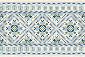 Geometric ethnic pattern on white background vector