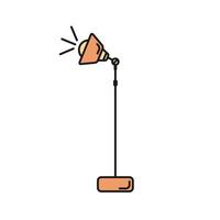 floor stand lamp uplighter outline filled style, illustration design vector