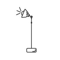 floor stand lamp uplighter outline style, illustration design vector