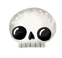A scary set of drawings with a tombstone, ghost, pumpkin, skull, vector