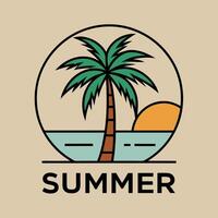 Palm vintage summer season for your Tshirt design, your abstract design, or community design vector