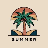 Palm vintage summer season for your Tshirt design, your abstract design, or community design vector