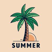 Palm vintage summer season for your Tshirt design, your abstract design, or community design vector