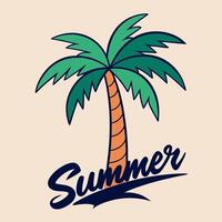 Palm vintage summer season for your Tshirt design, your abstract design, or community design vector