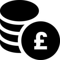 Stacked Pound sterling and monochrome sketch outline of money of England, britain and United kingdom. currency, business and commerce, payment and profit symbol of economy and financial. vector