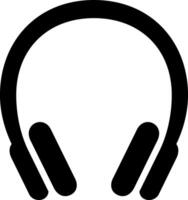 rap auriculares icono. sencillo ilustración de rap auriculares icono para web diseño aislado en blanco antecedentes. auriculares icono. negro símbolo silueta vector