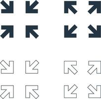 Focus icons, camera frame or photo viewfinder screen, target aim line symbols. Focus icons of photo or camera lens with eye point, picture shutter focus with viewfinder frame grid vector