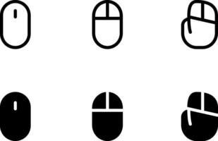 Modern pictogram of Mouse icon. Set of concept fill computer mouse icons. Collection of icons for a website, web design, mobile apps vector