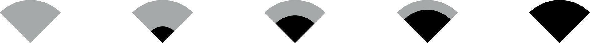 Signal strength indicator template. Wi fi, wireless connection, antenna signal strength vector