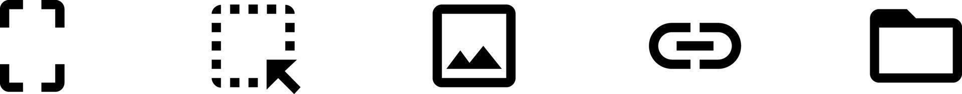 Technical phone overview basic icons set outline . Camera specification and folder ui app . Dual memory. Outline icon collection. Editable stroke. vector