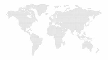 grey color dotted world map background isolated on white vector
