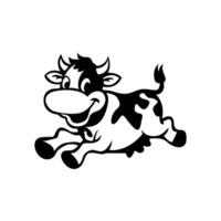 cow abstract sketch logo design template vector