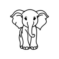 elephant silhouette icon logo design vector