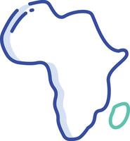 Map outline color illustration vector