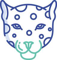 Leopard outline color illustration vector