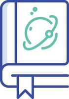Planet Book outline color illustration vector