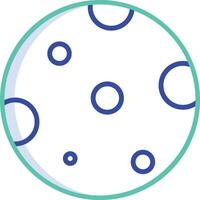 Full Moon outline color illustration vector