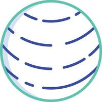 Neptune planet outline color illustration vector