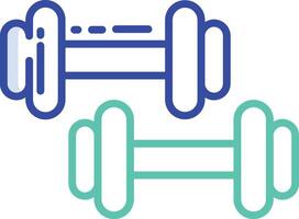 Dumbbells outline color illustration vector