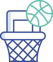 Basketball Net outline color illustration vector