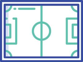 Soccer Field outline color illustration vector