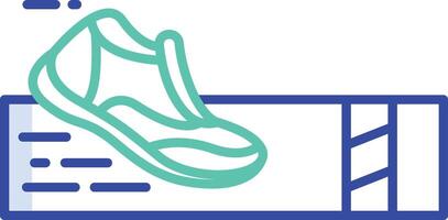 Running outline color illustration vector