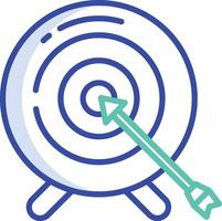 Dartboard outline color illustration vector