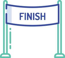 Finish outline color illustration vector