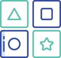 Memory game outline color illustration vector