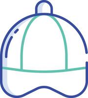 Cap outline color illustration vector