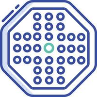 Marble Plate outline color illustration vector