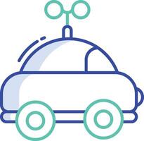toy car with key outline color illustration vector