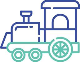 Train outline color illustration vector