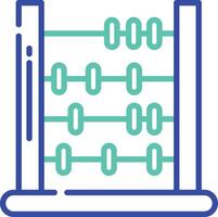 Abacus outline color illustration vector