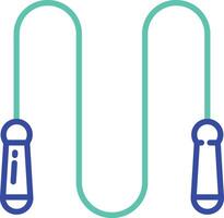 Jumping Rope outline color illustration vector