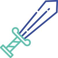 Sword outline color illustration vector