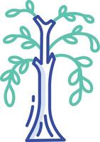 Tree outline color illustration vector