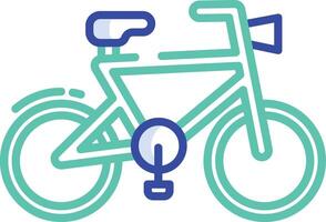 Bicycle outline color illustration vector