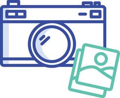 Camera outline color illustration vector