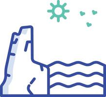 island outline color illustration vector