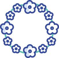 Garland outline color illustration vector