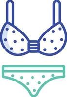 Bikini outline color illustration vector